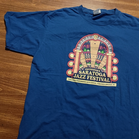 SARATOGA JAZZ FESTIVAL CONCERT T-SHIRT - LG // Music Band Tee Shirt NY 2023 - Picture 3 of 12